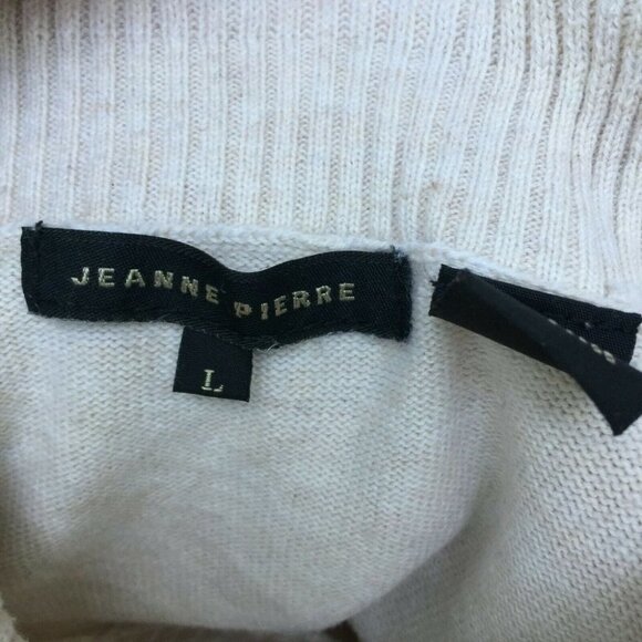 JEANNE PIERRE Cream Mock Neck Sweater Long Sleeve - Picture 7 of 7